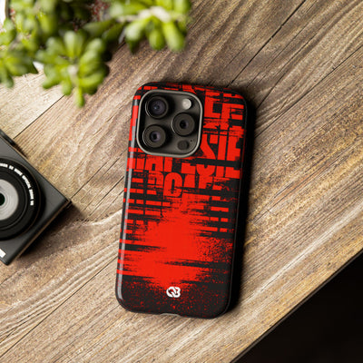 Crimson Redaction · Tough Phone Case for iPhone · Black