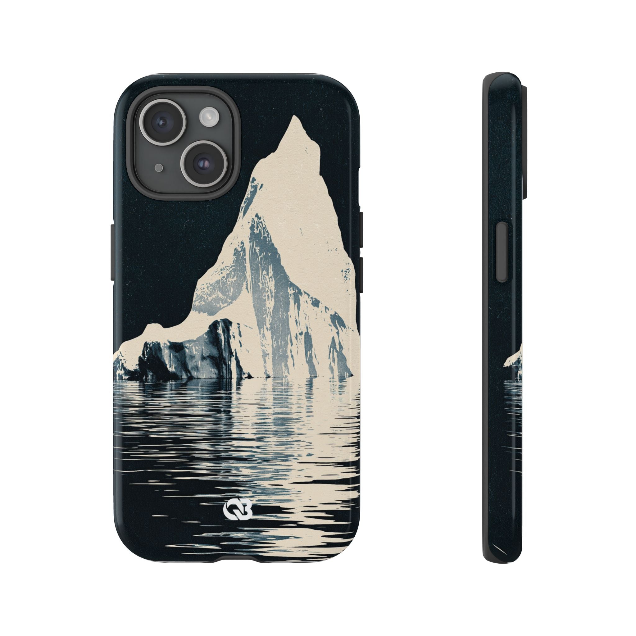 Blue Tough Phone Case for iPhone - Frozen Navy Monolith