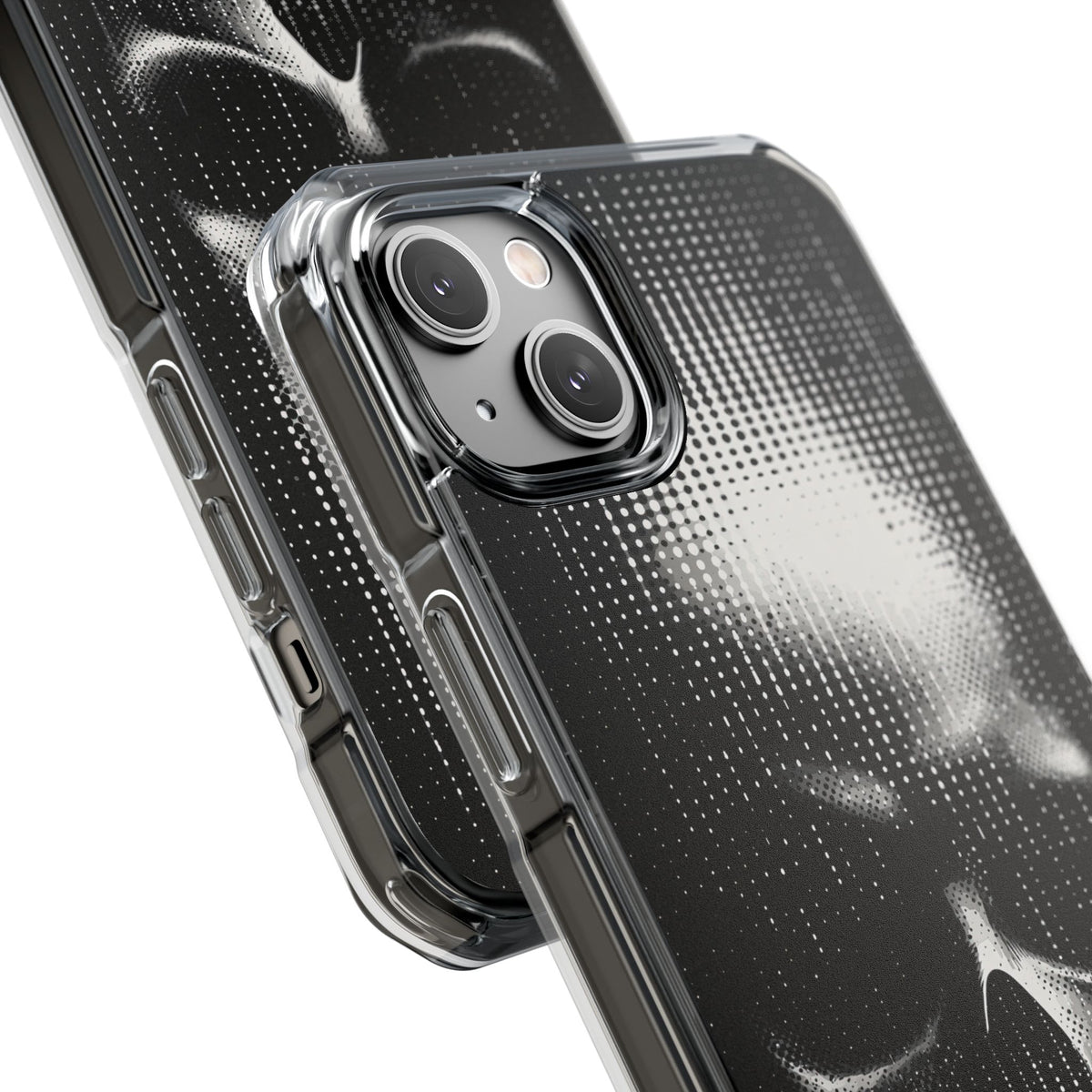 Raster Phantom · Clear Impact Magnetic Phone Case for iPhone ·  Black