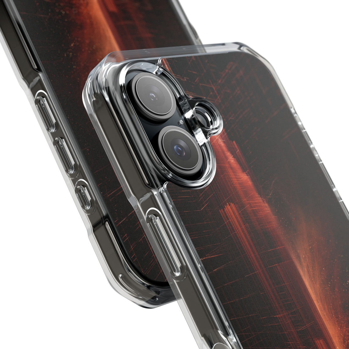 Luminous Monolith · Clear Impact Magnetic Phone Case for iPhone · Black
