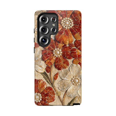 Carnelian Pearl Bloom · Tough Phone Case for Samsung · Orange