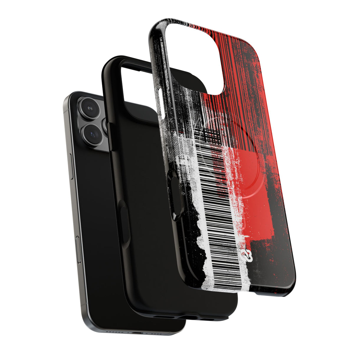 Distorted Barcode · Tough 2.0 Magnetic Phone Case for iPhone · Black