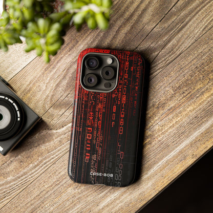 Crimson Glyphs iPhone 15 Pro Case - Tough