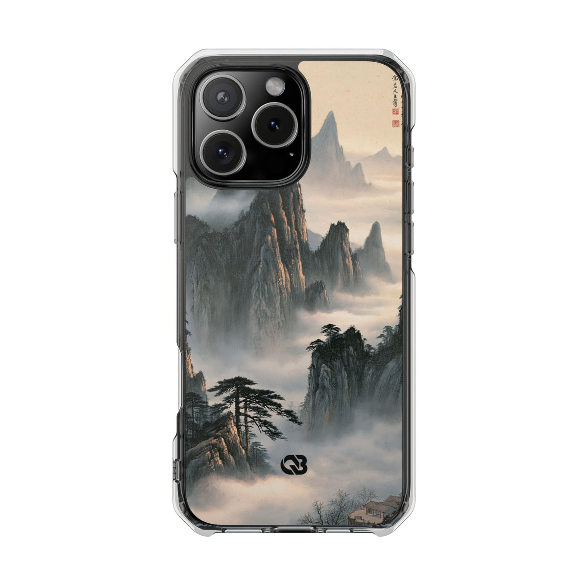 Sacred Mountain Mist · Clear Impact Magnetic Phone Case for iPhone · Beige