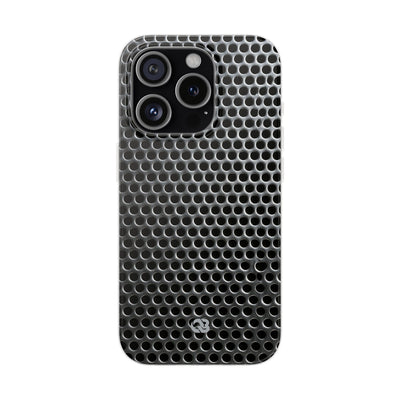 Silver Lite Phone Case for iPhone - Brutalist Steel Mesh