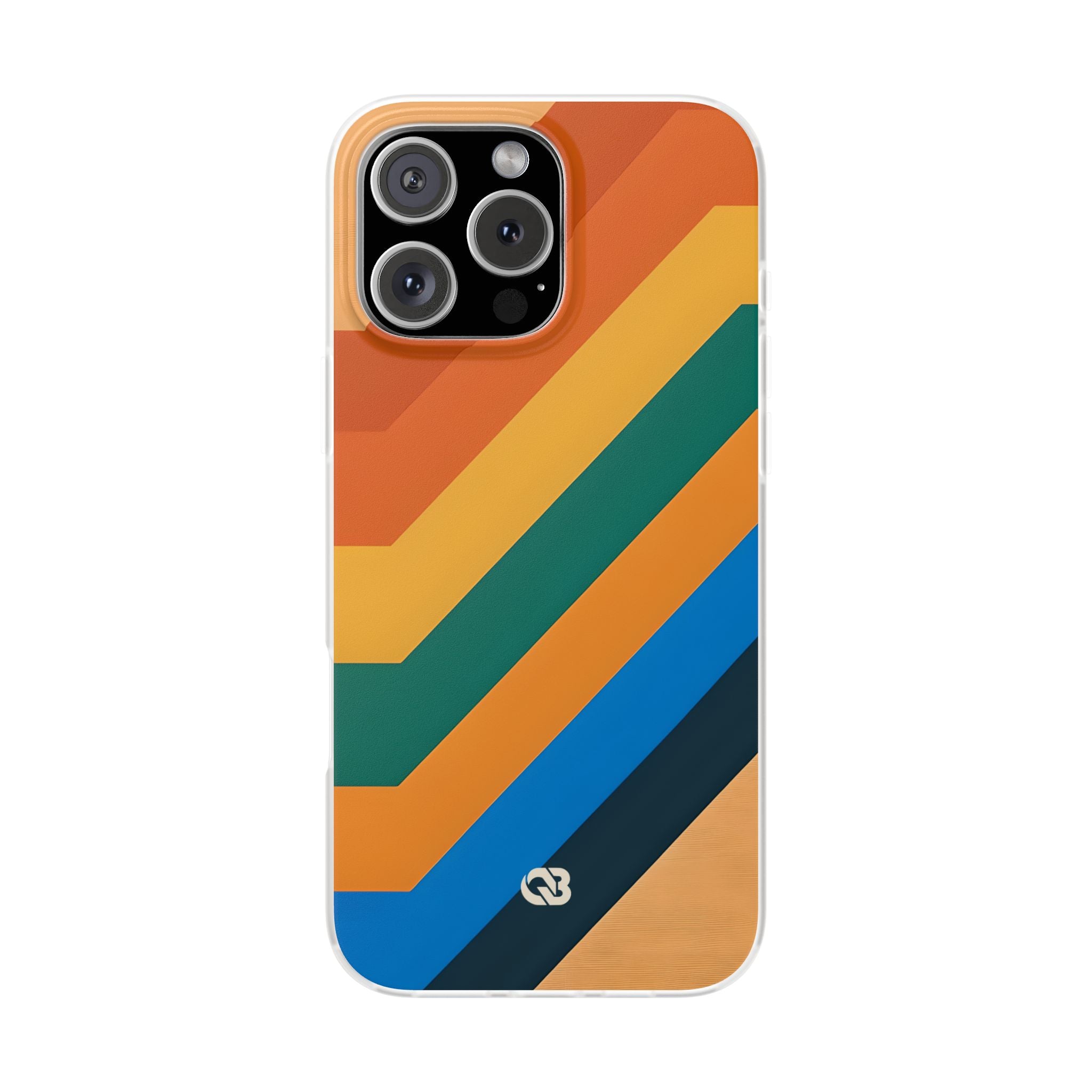 Retro Ridge Lines · Soft Phone Case for iPhone