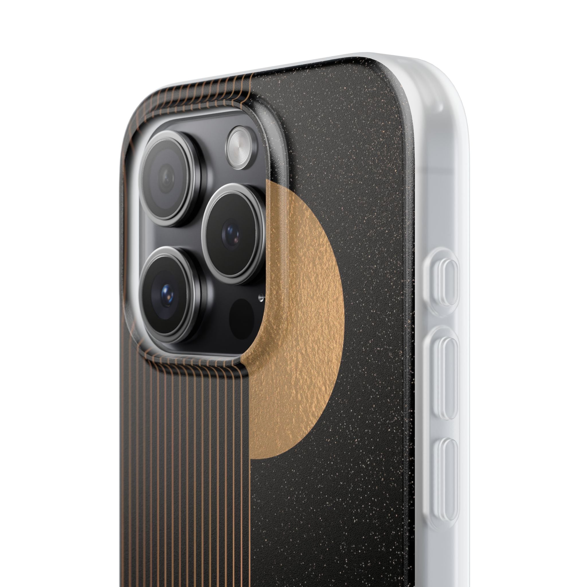 Gold Lite Phone Case for iPhone - Gilded Obsidian Dunes