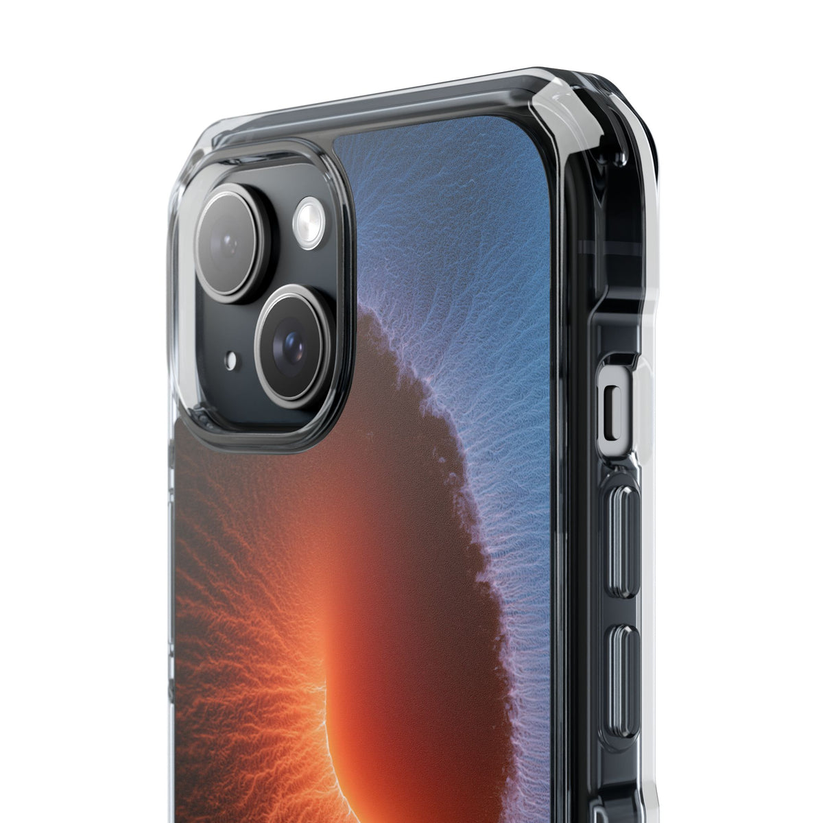 Thermal Aura Pulse · Clear Impact Magnetic Phone Case for iPhone · Blue