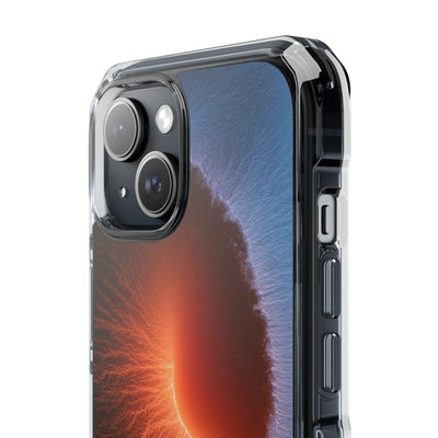 Thermal Aura Pulse · Clear Impact Magnetic Phone Case for iPhone · Blue