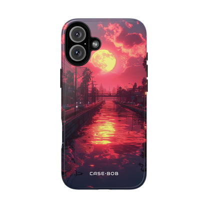 Moonlit Canal Glow iPhone 16 Plus Case - Tough