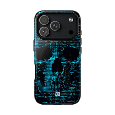 Cyan Glitch Skull · Tough+ Magsafe