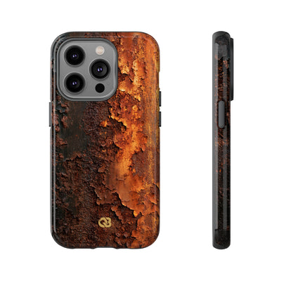Orange Tough Phone Case for iPhone - Oxidized Iron Crust