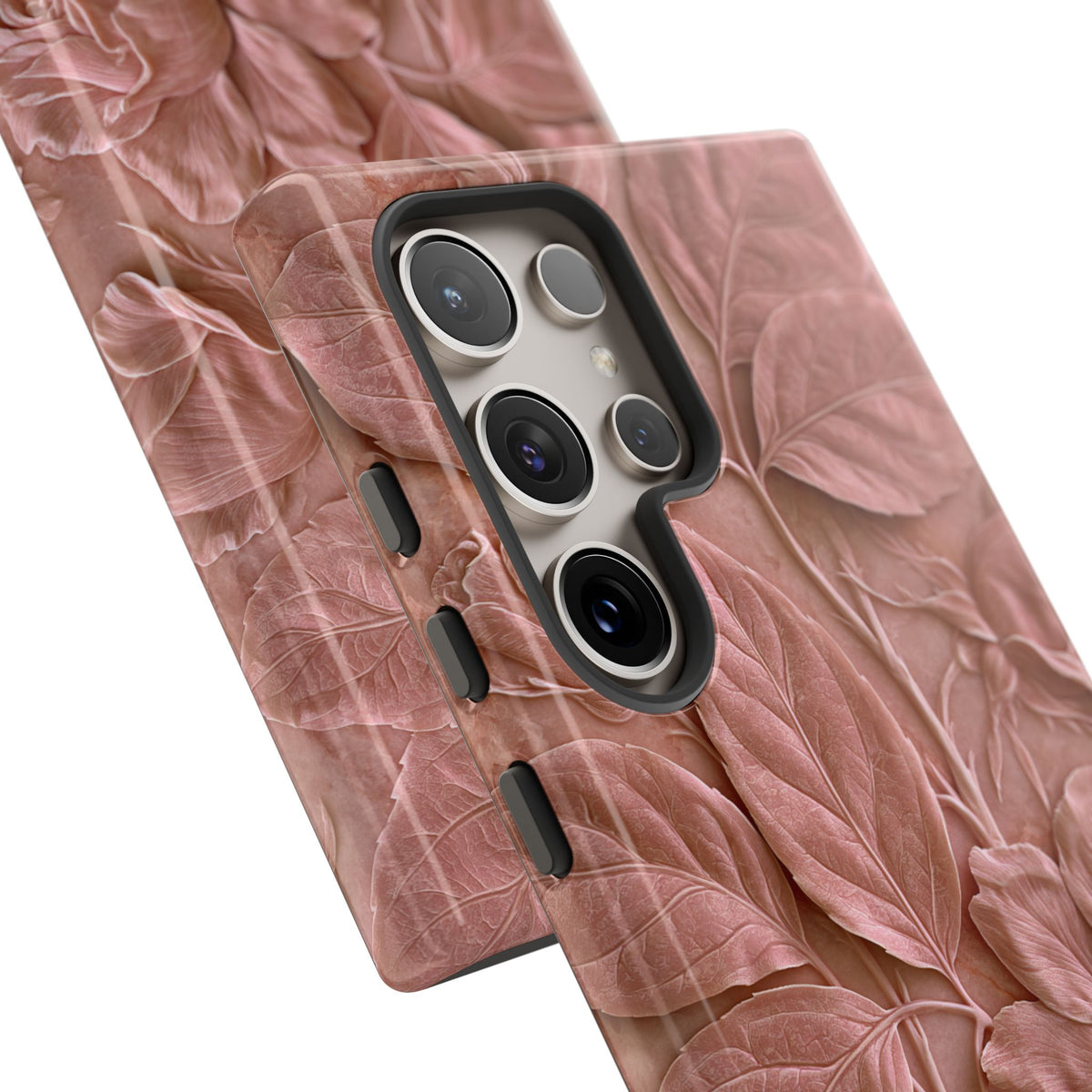 Blush Rose Relief · Tough Phone Case for Samsung · Pink