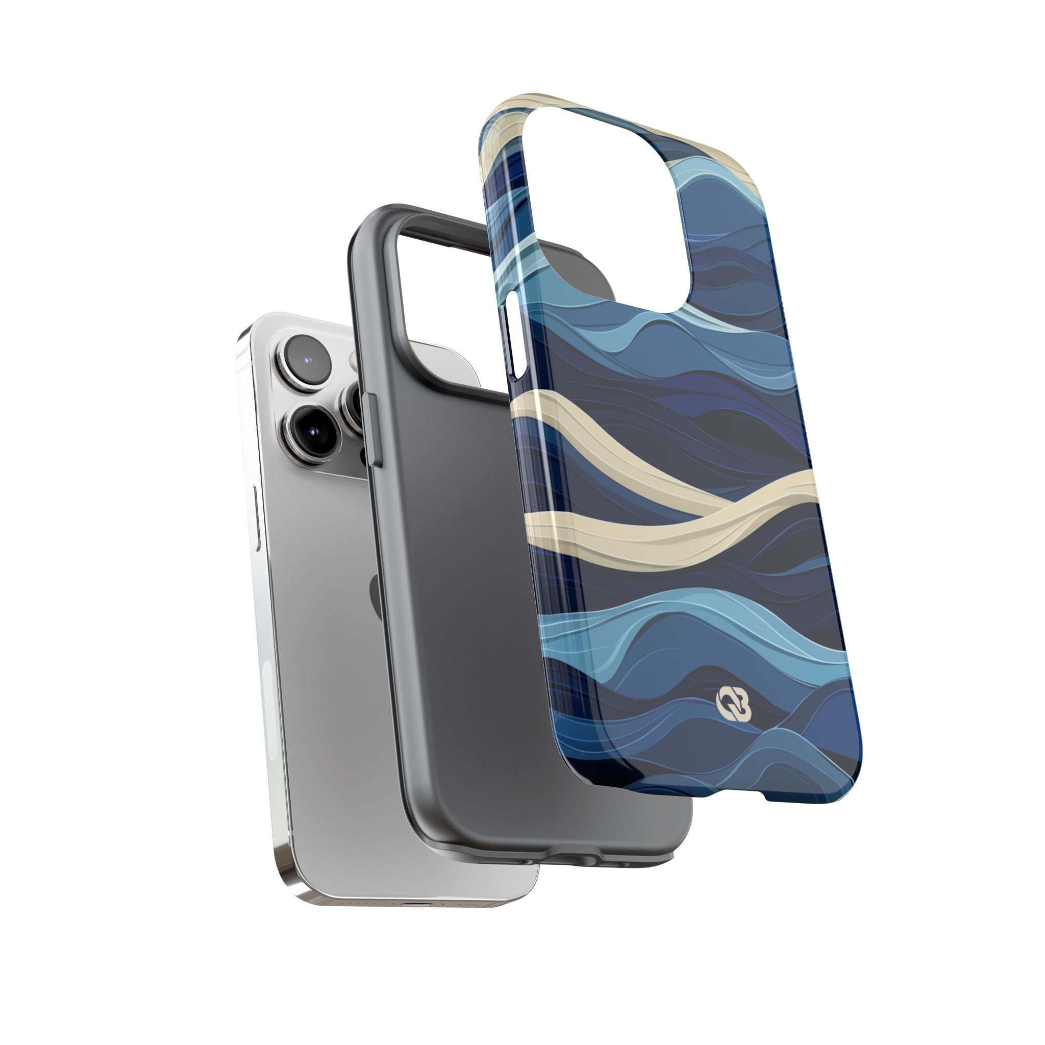 Cobalt Coast Layers · Tough Phone Case for iPhone