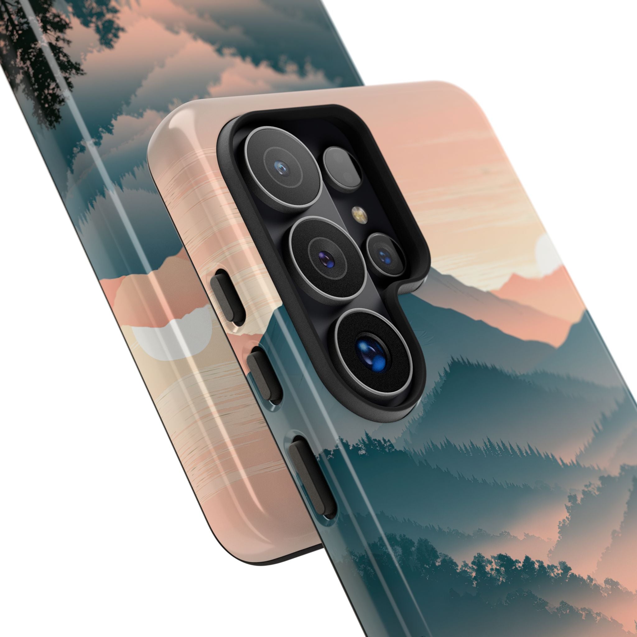 Teal Tough Phone Case for Samsung - Alpine Teal Horizon