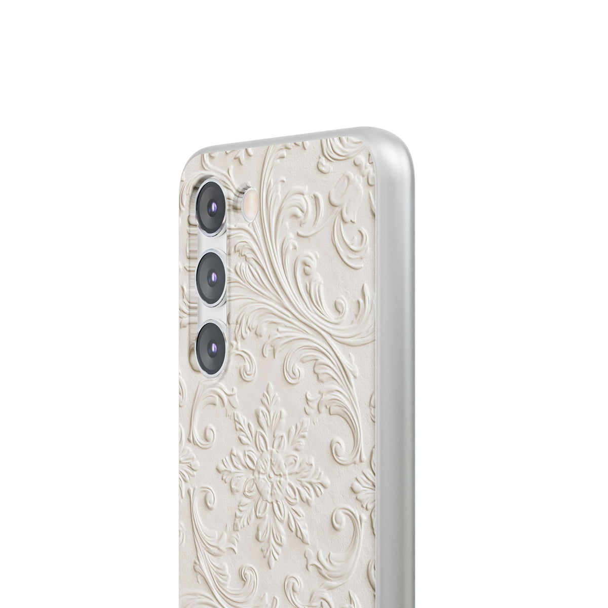Ivory Baroque Relief · Lite Phone Case for Samsung · White