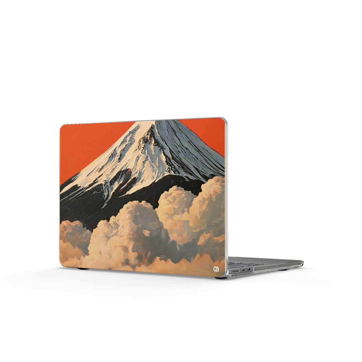 Sacred Peak Fuji · Clear Hard Case for MacBook · Orange