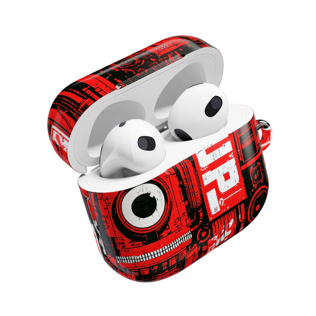 Neo Mecha Collage · Hard Case for AirPods & AirPods Pro · Red