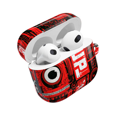 Neo Mecha Collage · Hard Case for AirPods & AirPods Pro · Red