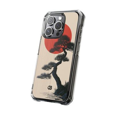 Beige Impact MagSafe Phone Case for iPhone - Kyoto Crimson Pine