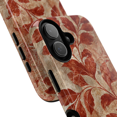 Terracotta Botanical Fresco · Tough 2.0 Magnetic Phone Case for iPhone · Red