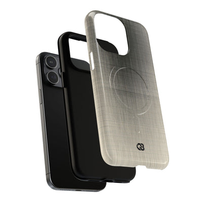 Beige Tough 2.0 Magsafe Phone Case for iPhone - Carbon Screen Grid