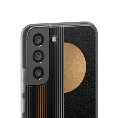 Gold Lite Phone Case for Samsung - Gilded Obsidian Dunes