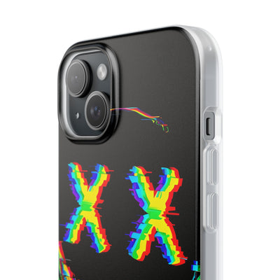 Glitch Grin Distortion · Soft Handyhülle für iPhone