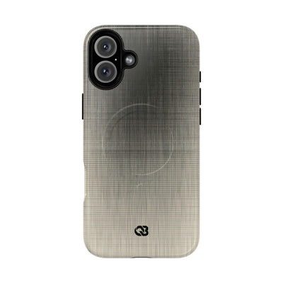 Beige Tough 2.0 Magsafe Phone Case for iPhone - Carbon Screen Grid