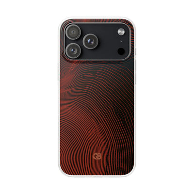 Red Lite Phone Case for iPhone - Terracotta Nerve Map