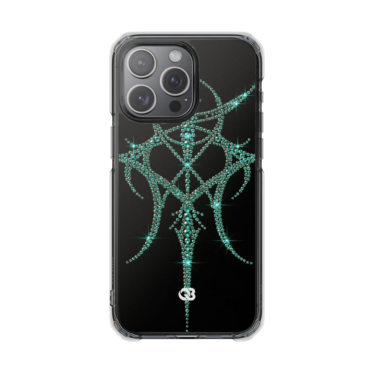 Teal Cyber Sigil · Clear Impact Magnetic Phone Case for iPhone · Teal