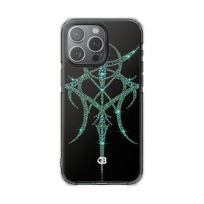 Teal Cyber Sigil · Clear Impact Magnetic Phone Case for iPhone · Teal