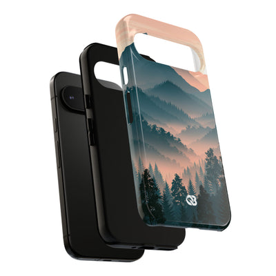 Teal Tough Phone Case for Google Pixel - Alpine Teal Horizon