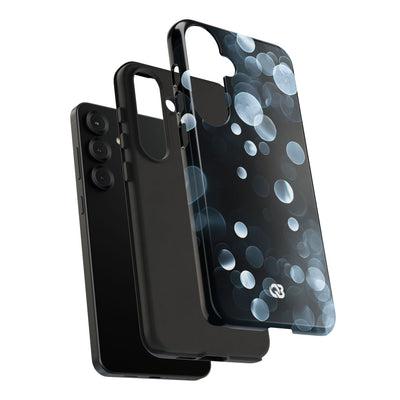 Black Tough Phone Case for Samsung - Silver Orbit Glow
