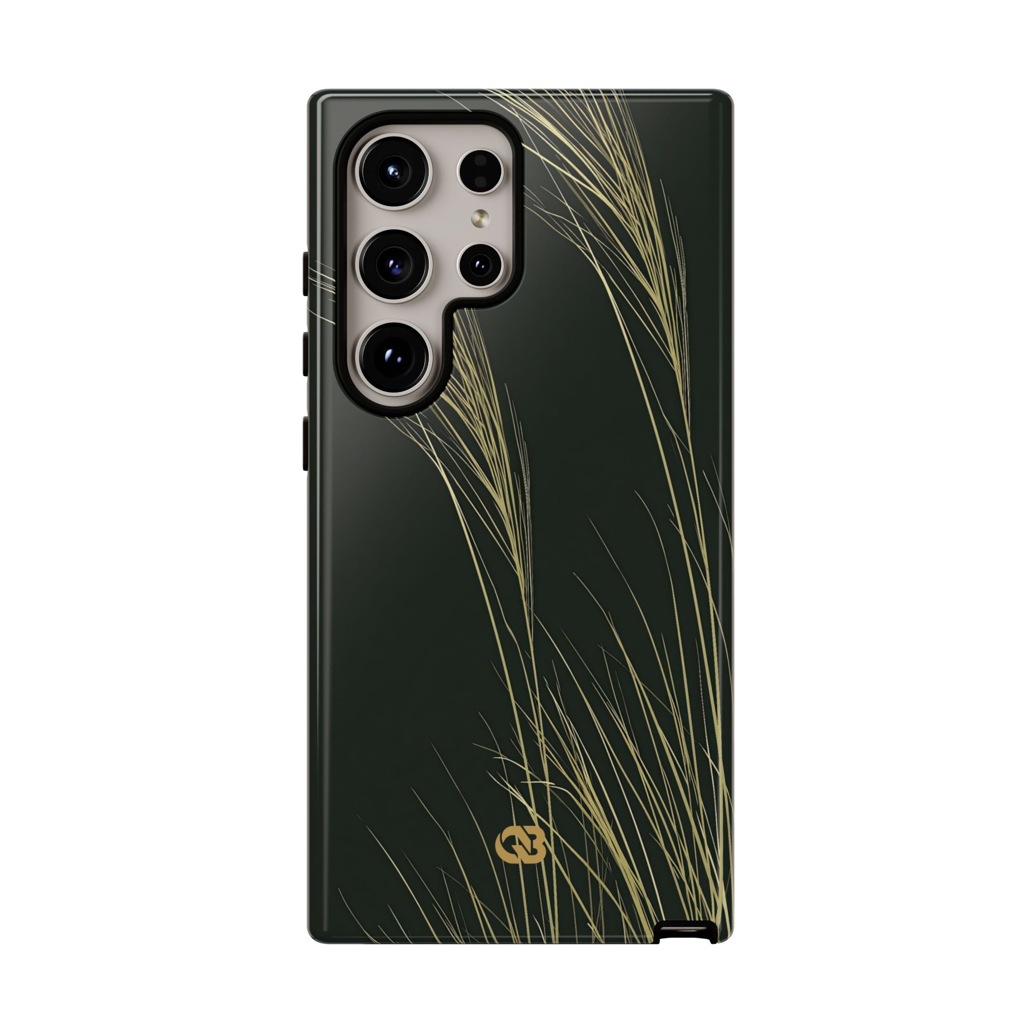 Green Tough Phone Case for Samsung - Midnight Gilded Grass