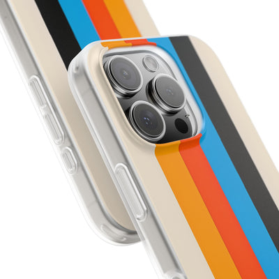 Retro Racing Stripes · Soft Phone Case for iPhone