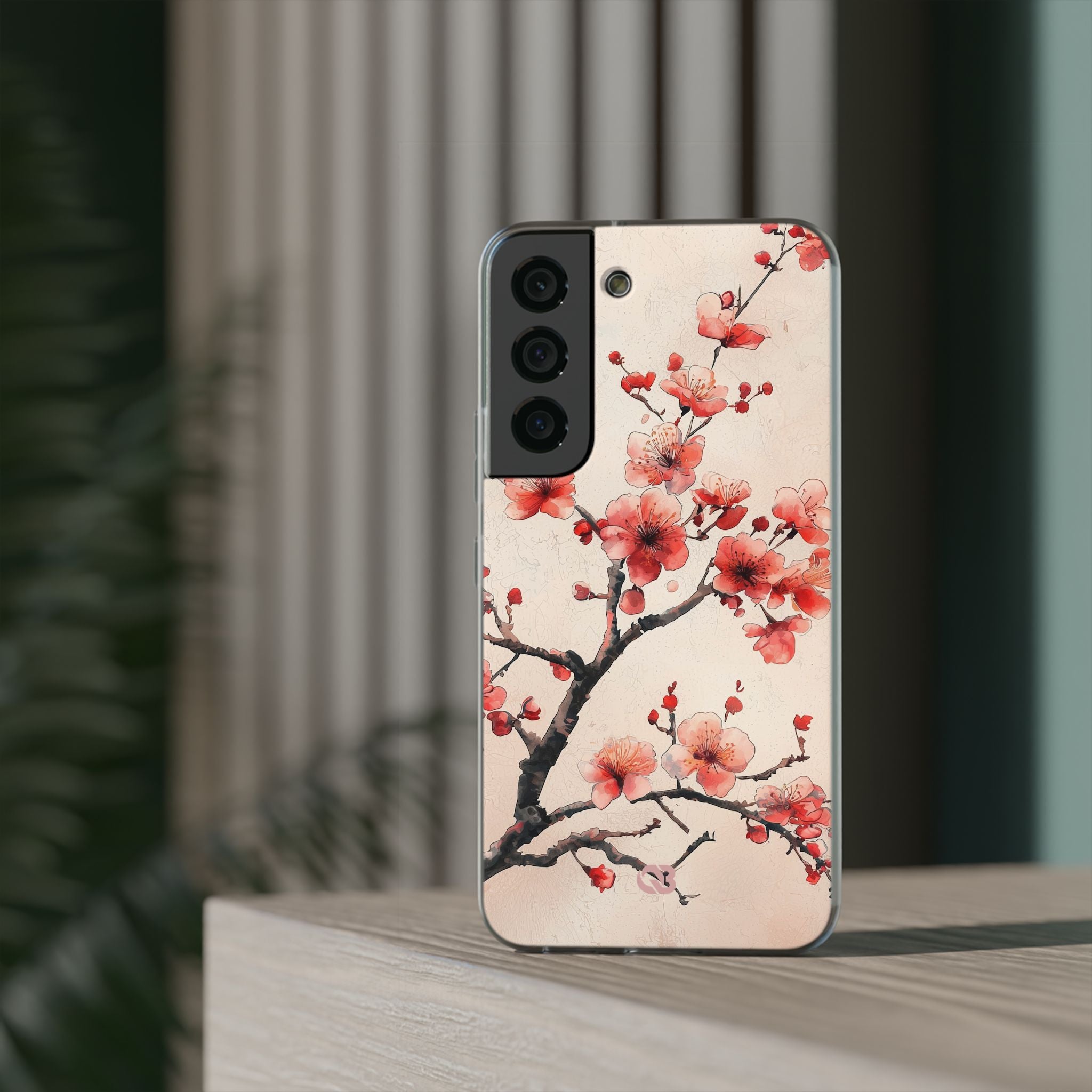 Crimson Silk Flora · Soft Phone Case for Samsung