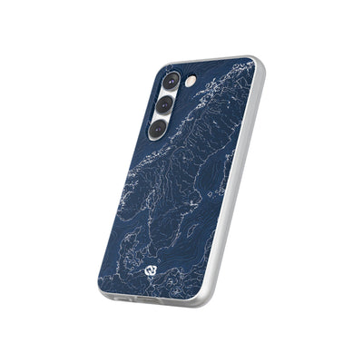 Nordic Contour Chart · Lite Phone Case for Samsung · Blue