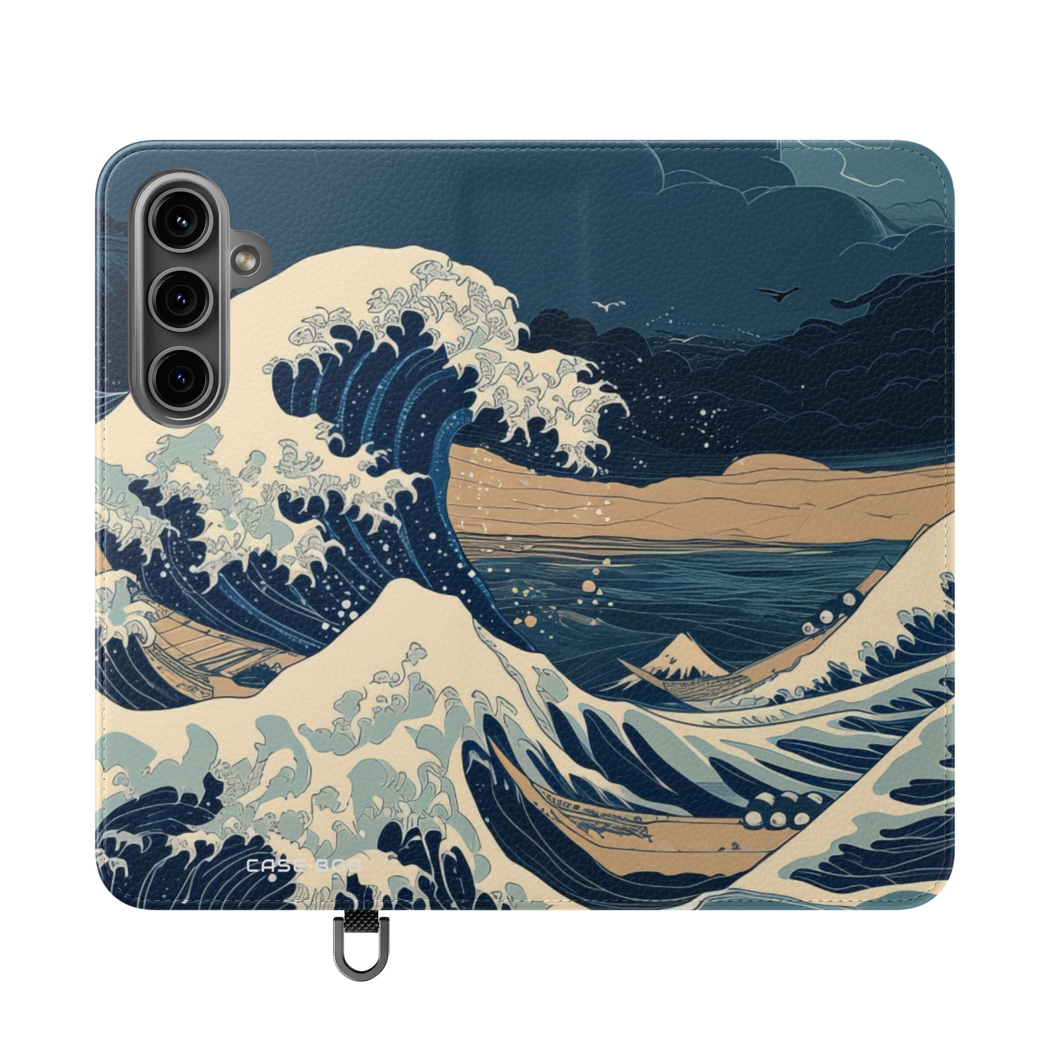 Cresting Navy Wave - Samsung S24 Plus Case - Lompakkokotelo