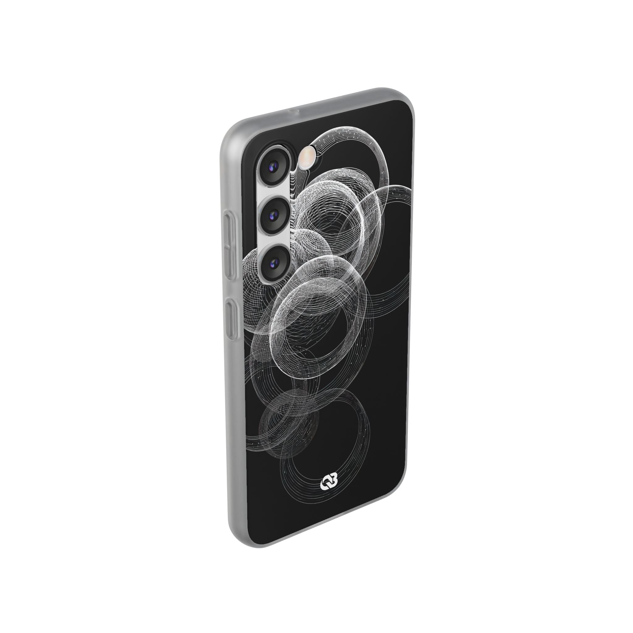Black Lite Phone Case for Samsung - Kinetic Wireframe Orbit