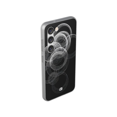 Black Lite Phone Case for Samsung - Kinetic Wireframe Orbit