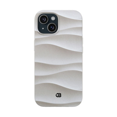 White Lite Phone Case for iPhone - Arctic Flow Ridges