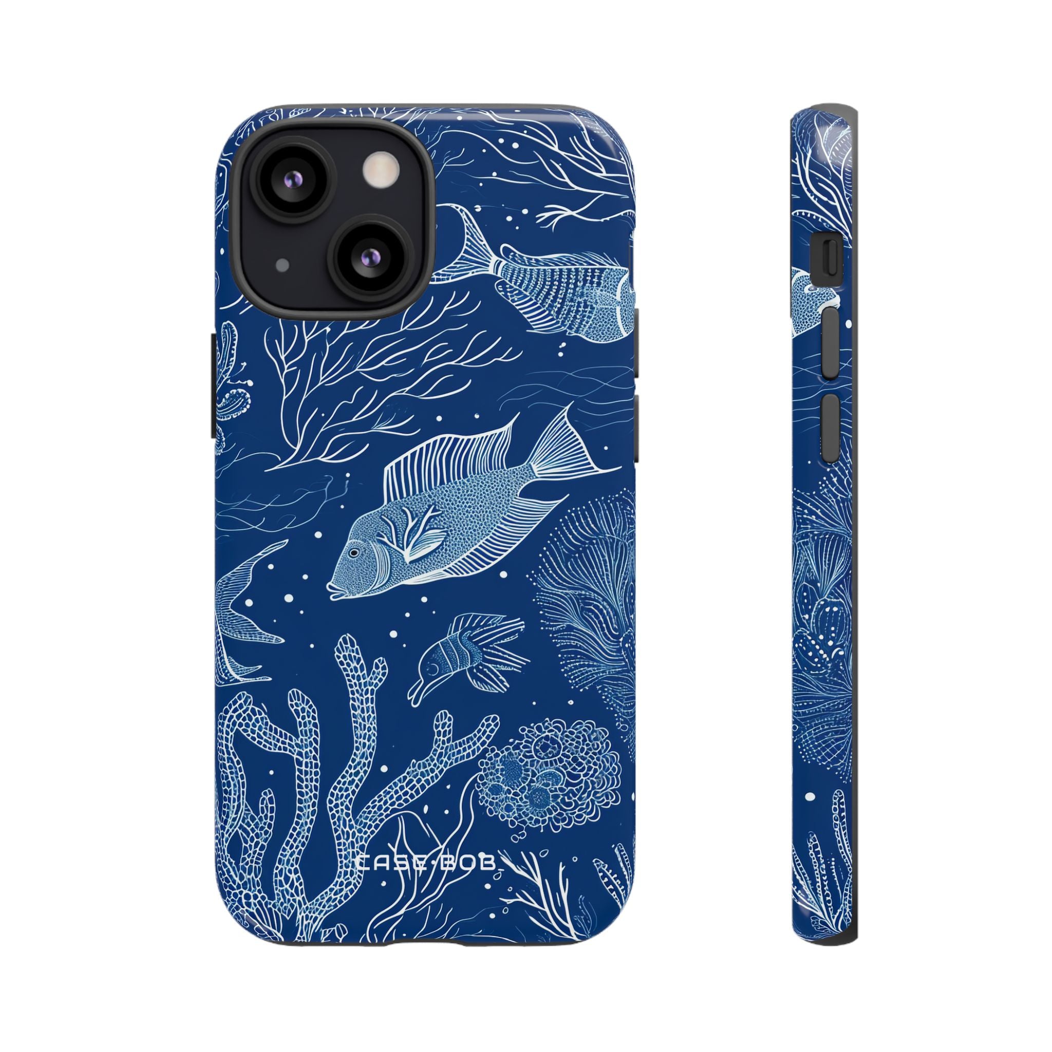 Navy Scale Reef iPhone 13 Mini Case - Tough