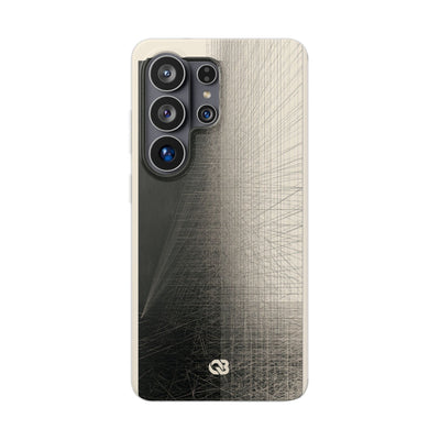 Beige Lite Phone Case for Samsung - Brutalist Graphite Grid