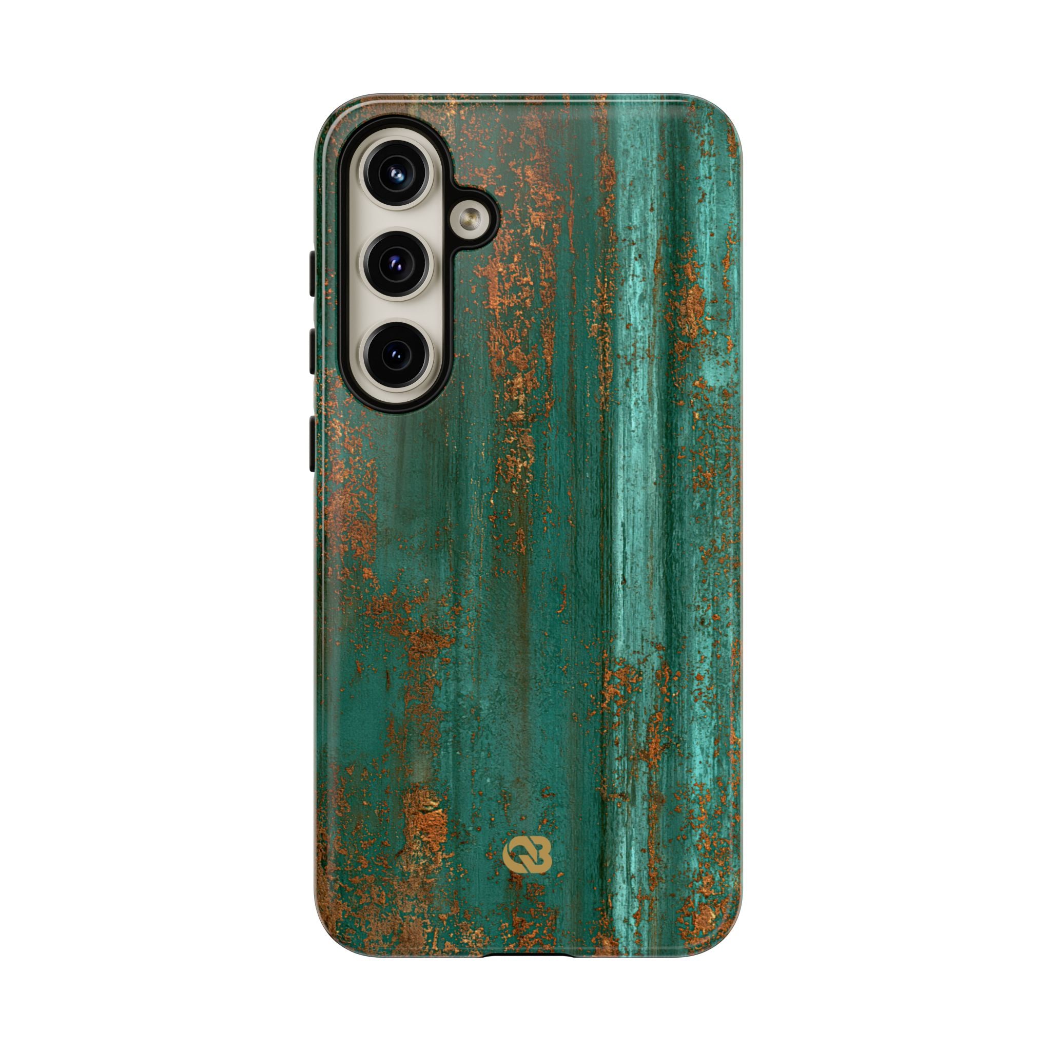 Teal Tough Phone Case for Samsung - Verdigris Copper Siding