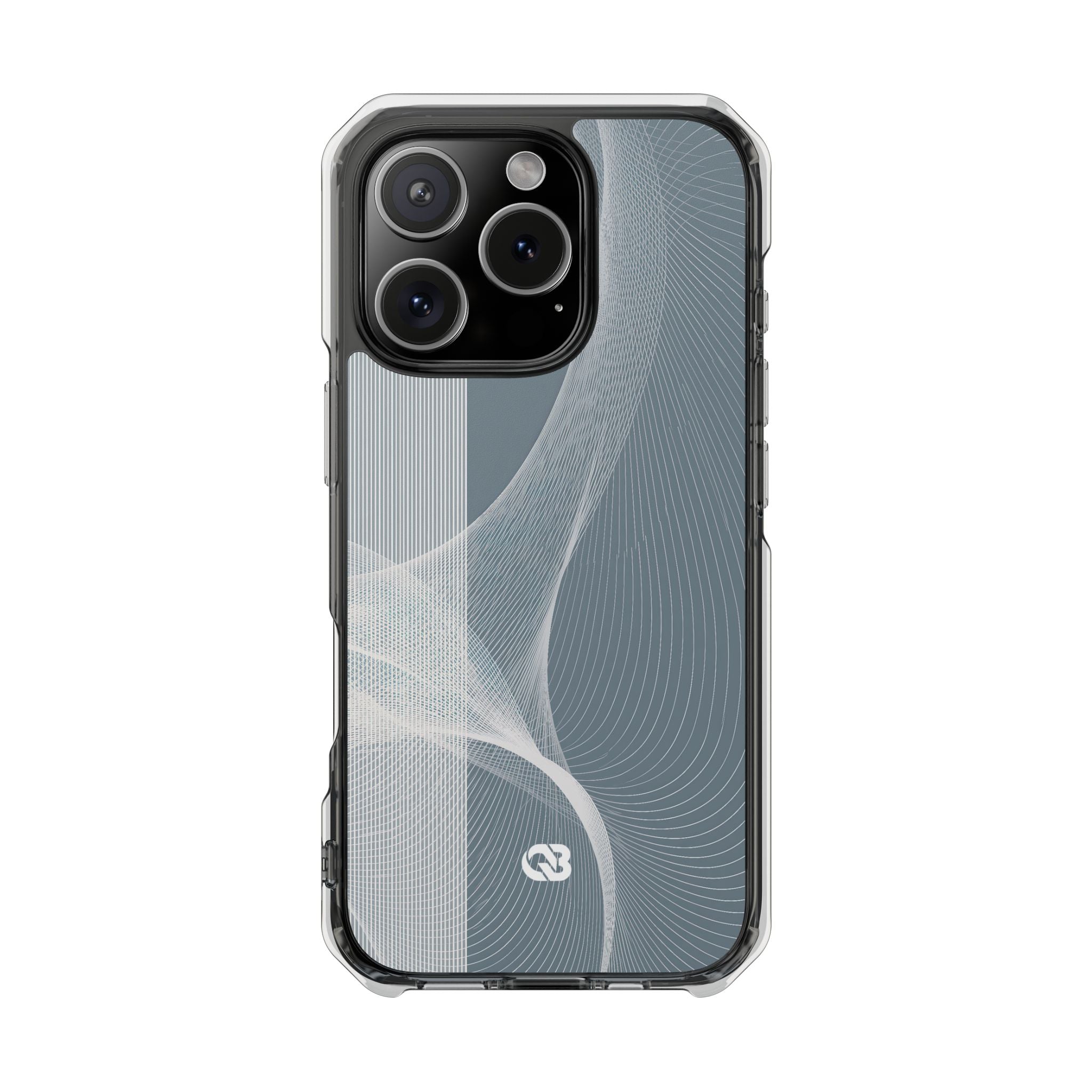 Grey Impact MagSafe Phone Case for iPhone - Slate Mesh Horizon