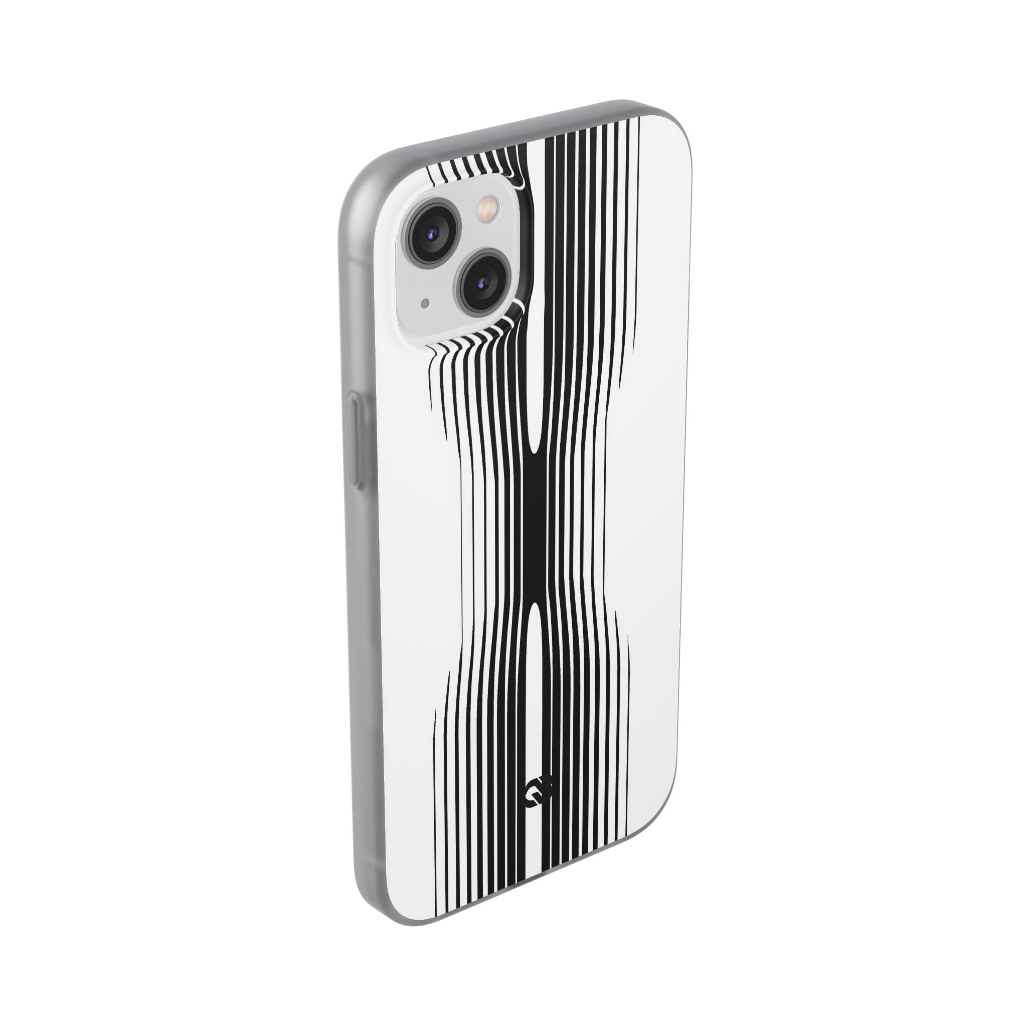 White Lite Phone Case for iPhone - Kinetic Mono Distortion