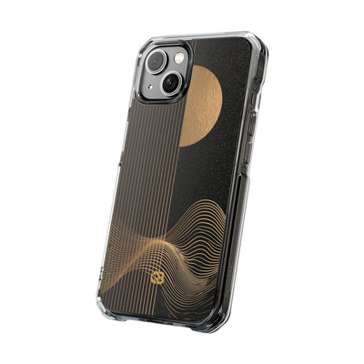 Gold Impact MagSafe Phone Case for iPhone - Gilded Obsidian Dunes