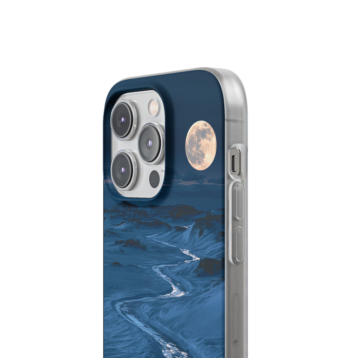 Arctic Moon Drift · Lite Phone Case for iPhone ·  Blue