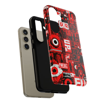 Neo Mecha Collage · Tough Phone Case for Samsung · Red